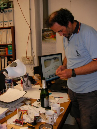 Cava and messages flow in - Volvo Ocean Race © Lorraine MacIntosh